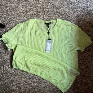 Rag&Bone Lime Green Sheer Top